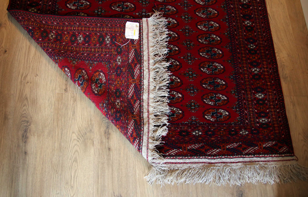 Bordeaux Bukhara Design Oriental Carpet "Teke" - 1,55m x 1,48m