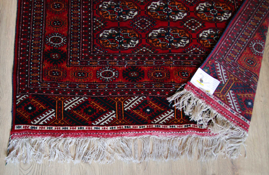 Bordeaux Bukhara Design Oriental Carpet "Teke" - 1,99m x 1,27m