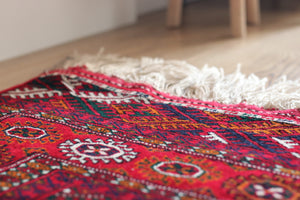 Bordeaux Bukhara Design Oriental Carpet "Teke" - 2,06m x 1,25m