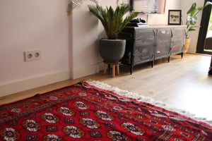 Bordeaux Bukhara Design Oriental Carpet "Teke" - 2,06m x 1,25m