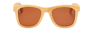 Zebra Wood Finish - Handmade Polarized Bamboo Sunglasses - Brown