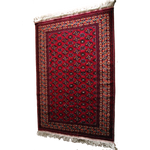 Bordeaux Bukhara Design Oriental Carpet "Bashir" - 2,31m x 1,59m