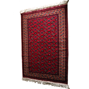 Bordeaux Bukhara Design Oriental Carpet "Bashir" - 2,31m x 1,59m