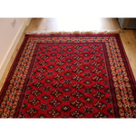 Bordeaux Bukhara Design Oriental Carpet "Bashir" - 2,31m x 1,59m