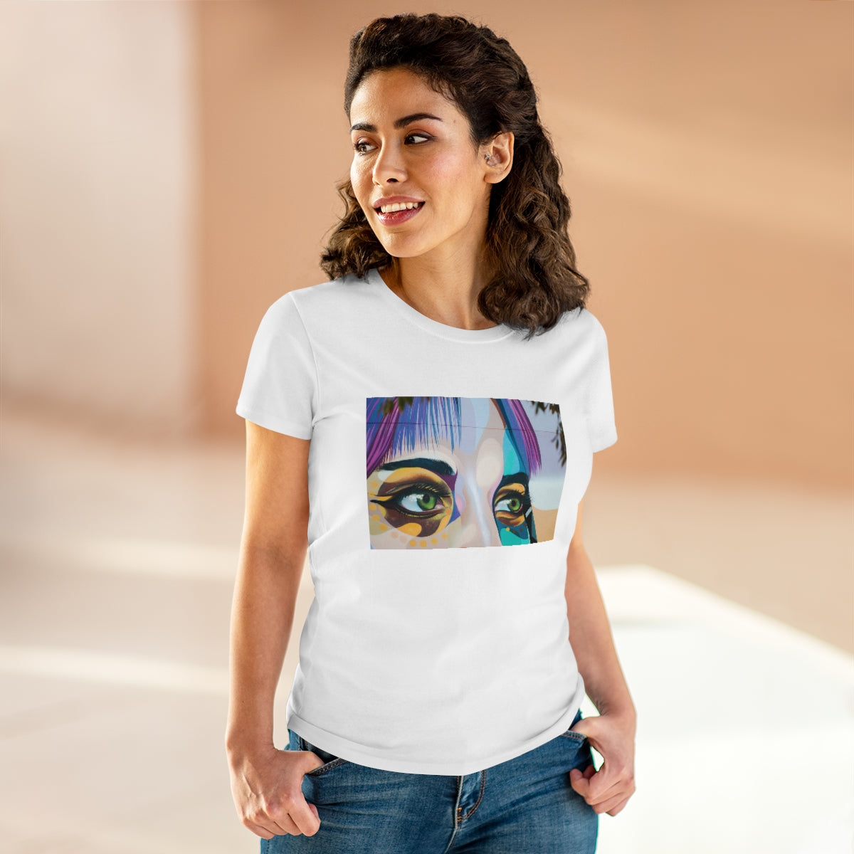 Woman's Eyes Modern Art Women’s Premium Organic T-Shirt