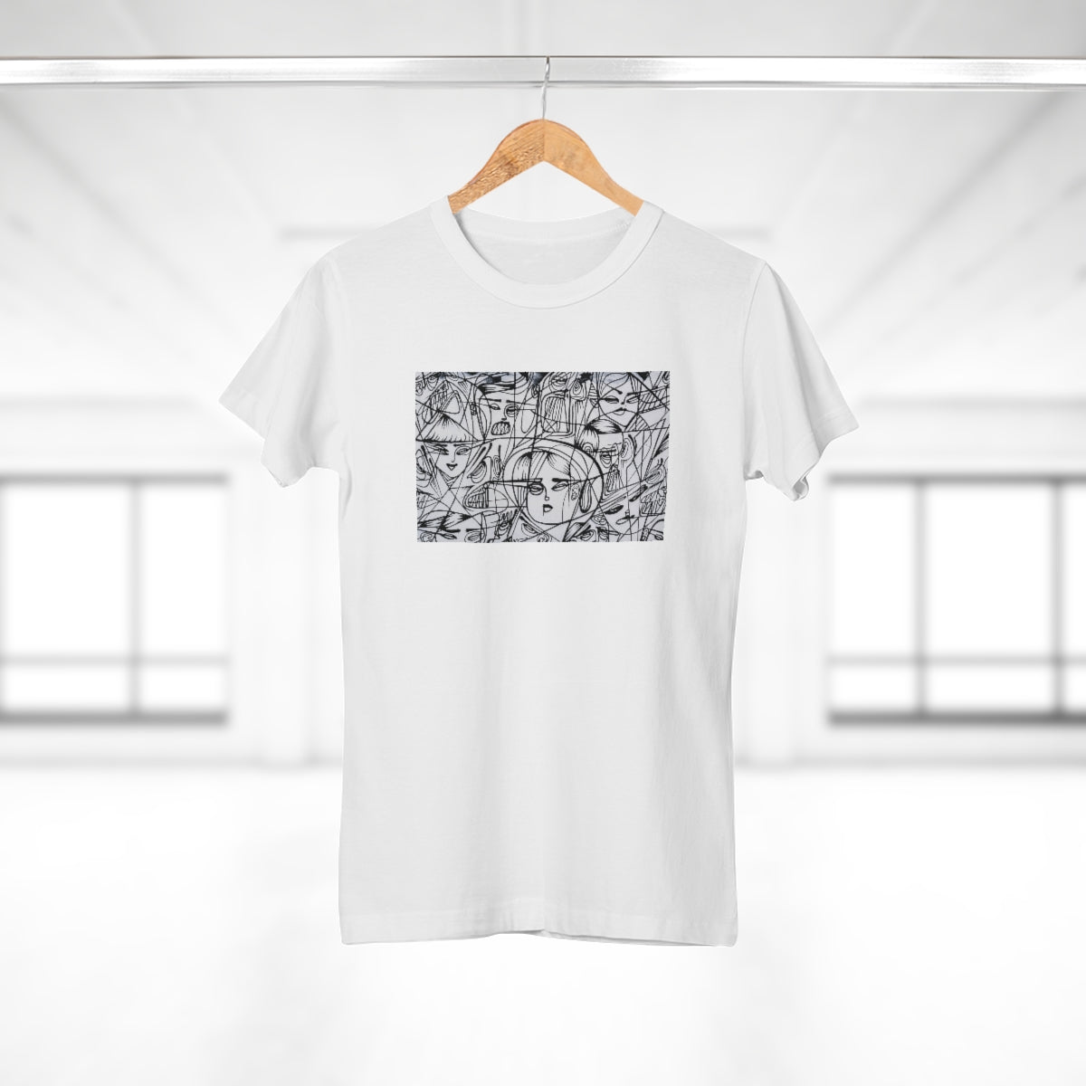 Abstract Graffiti Print Women’s Premium Organic Cotton T-Shirt