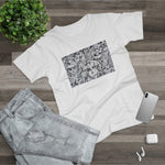 Abstract Graffiti Print Women’s Premium Organic Cotton T-Shirt