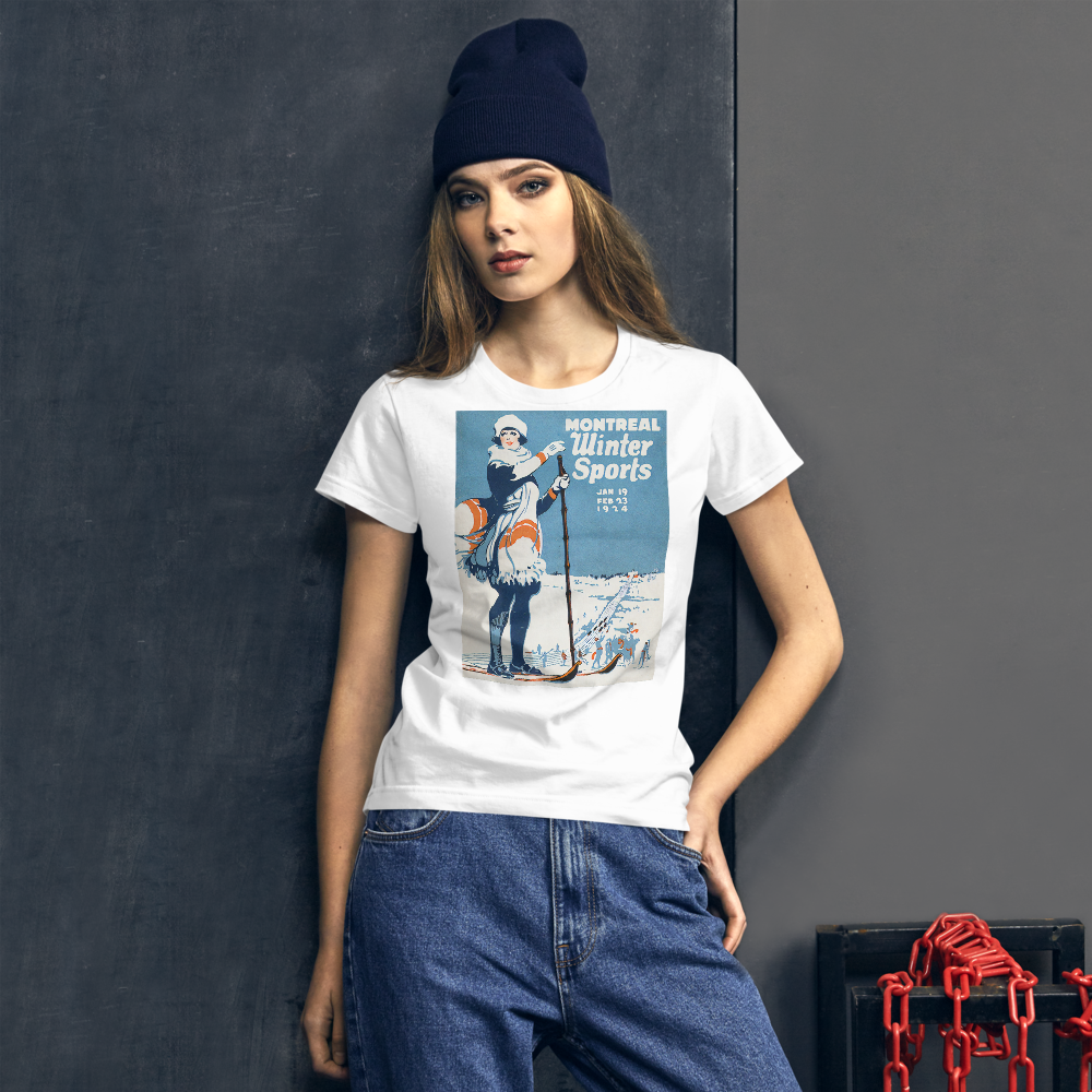 Winter Sports Poster Women’s Premium Organic Cotton T-Shirt