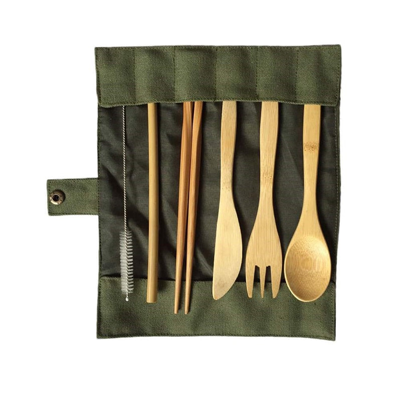 Eco Friendly & Portable Bamboo Cutlery Set