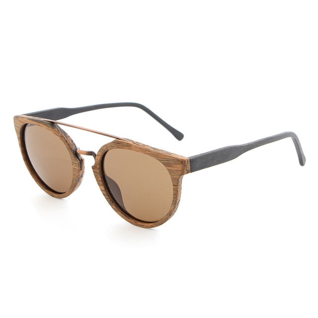 Black Oak - Handmade Polarized Bamboo Sunglasses | Brown Color