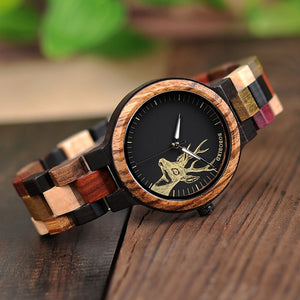 Natural Wood Watch Men Women 