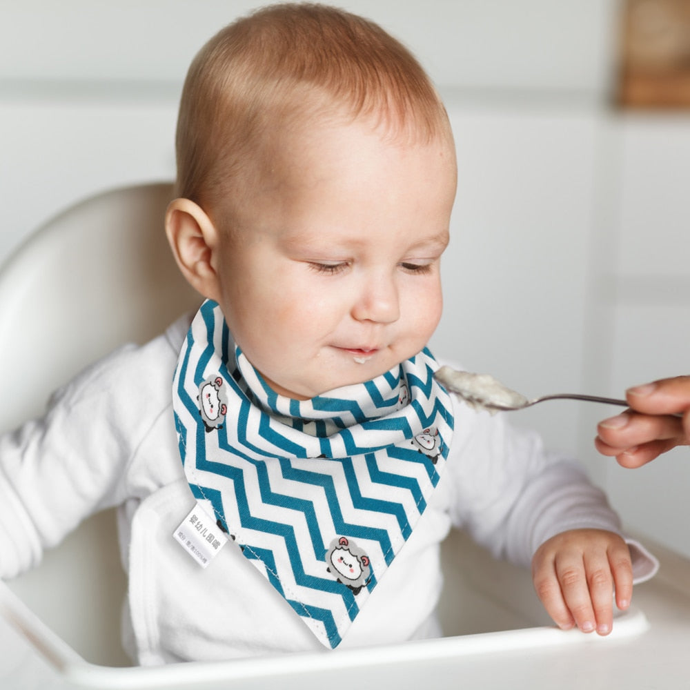 100% Organic Cotton Baby Bibs Triangle Burp Cloths