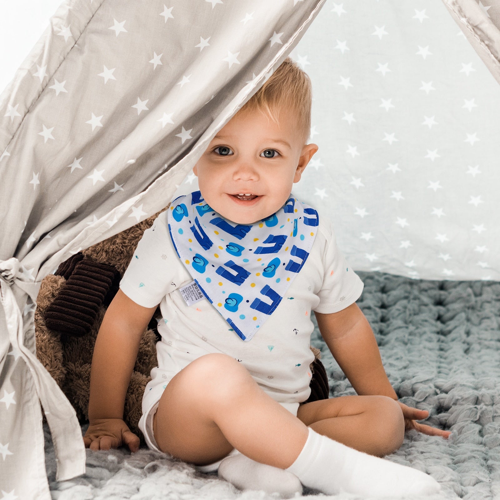 100% Organic Cotton Baby Bibs Triangle Burp Cloths