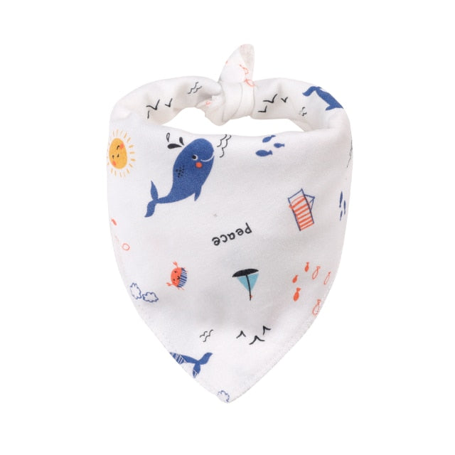 100% Organic Cotton Baby Bibs Triangle Burp Cloths