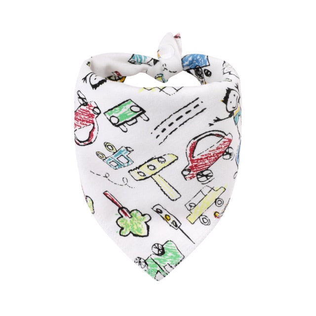 100% Organic Cotton Baby Bibs Triangle Burp Cloths