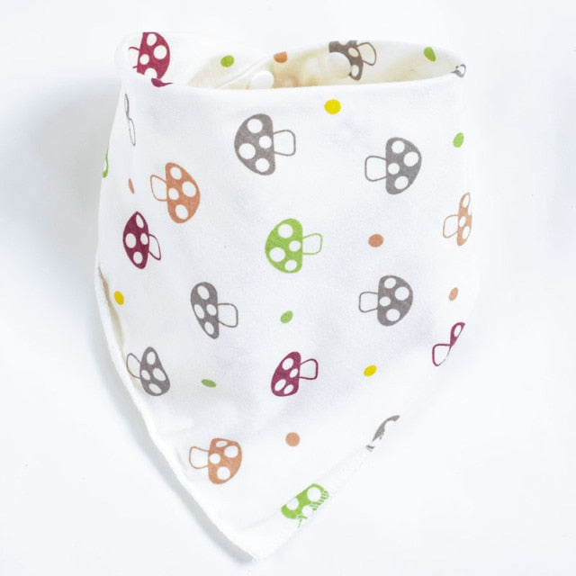 100% Organic Cotton Baby Bibs Triangle Burp Cloths