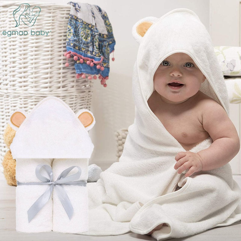 Organic Bamboo Hooded Towel For Baby