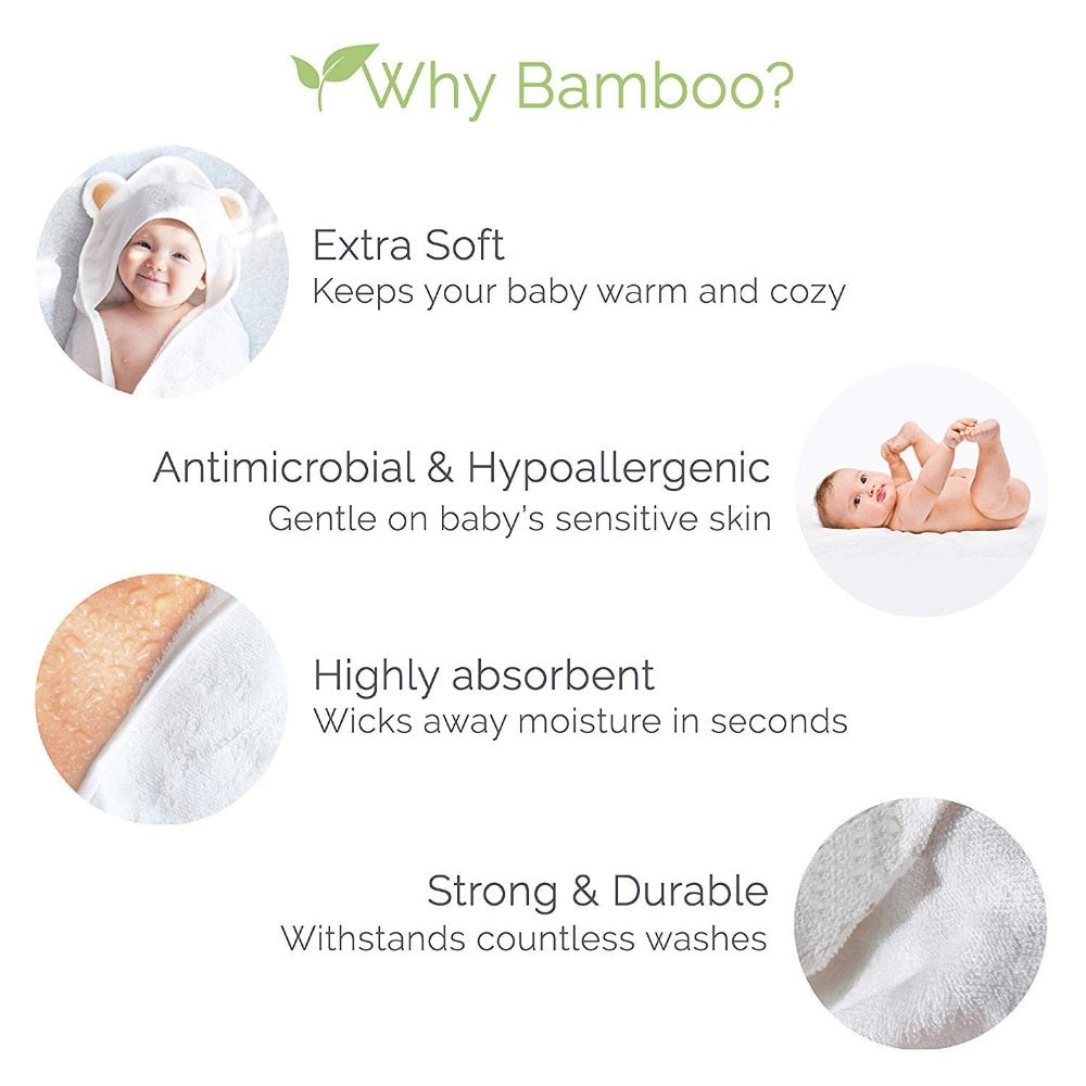 Organic Bamboo Hooded Towel For Baby