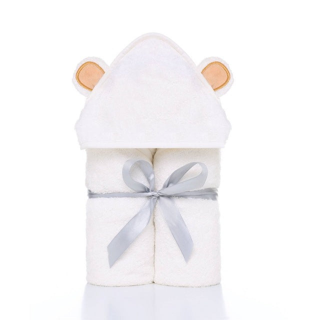 Organic Bamboo Hooded Towel For Baby