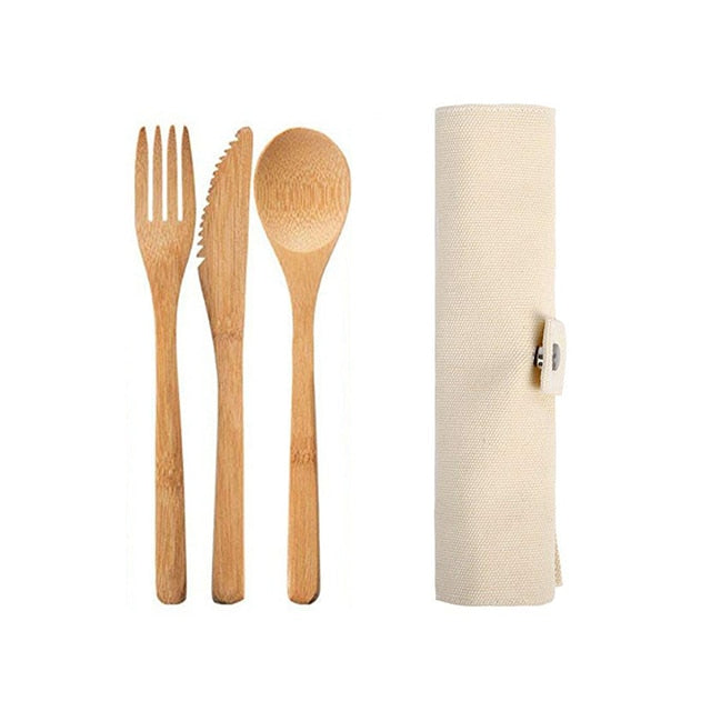 Eco Friendly & Portable Bamboo Cutlery Set