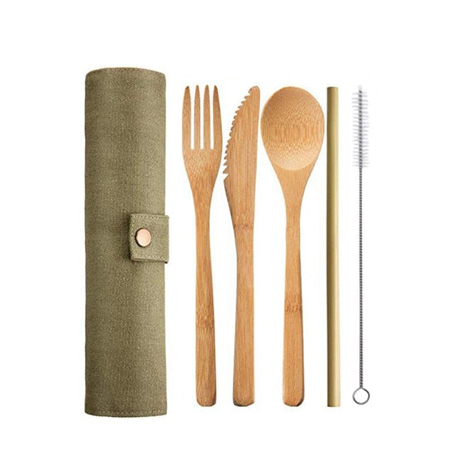 Eco Friendly & Portable Bamboo Cutlery Set