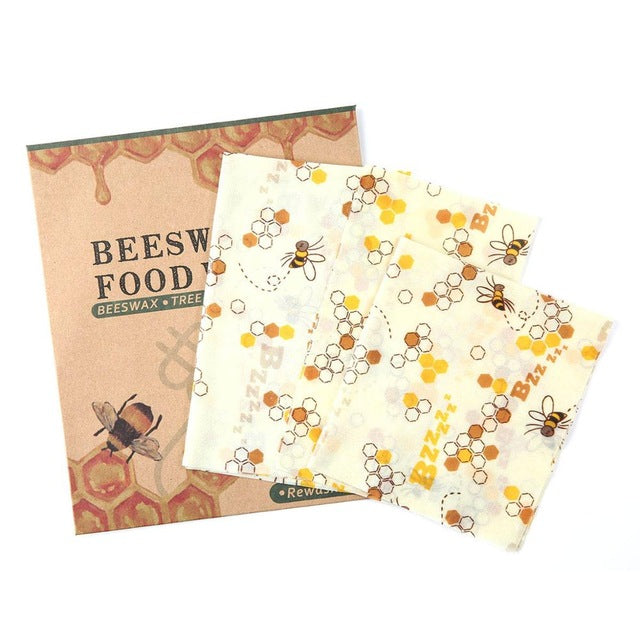 Eco Friendly Reusable Beeswax Wrap (3pcs/Set)