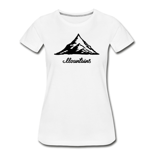 Mountains Women’s Premium Organic T-Shirt - white