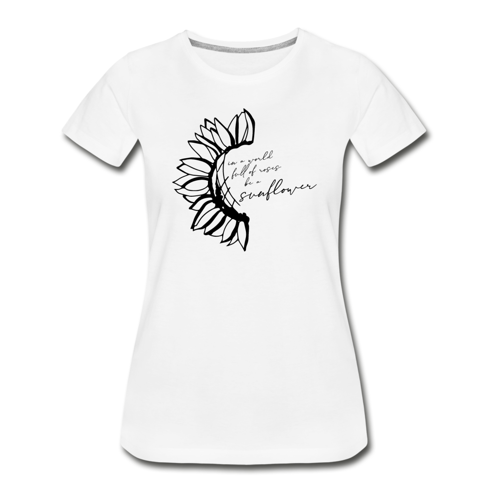 World Full Of Roses Women’s Premium Organic T-Shirt - white