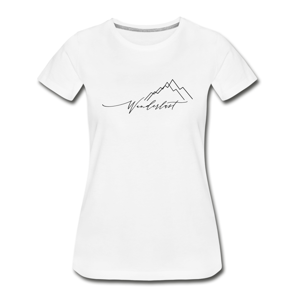 Wanderlust Women’s Premium Organic T-Shirt - white