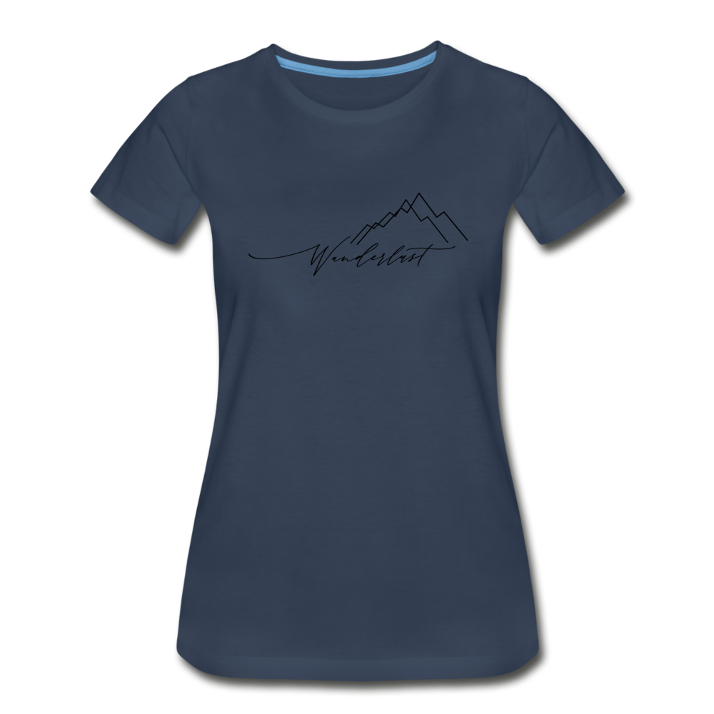 Wanderlust Women’s Premium Organic T-Shirt - navy