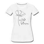 Wild Flower Women’s Premium Organic T-Shirt - white