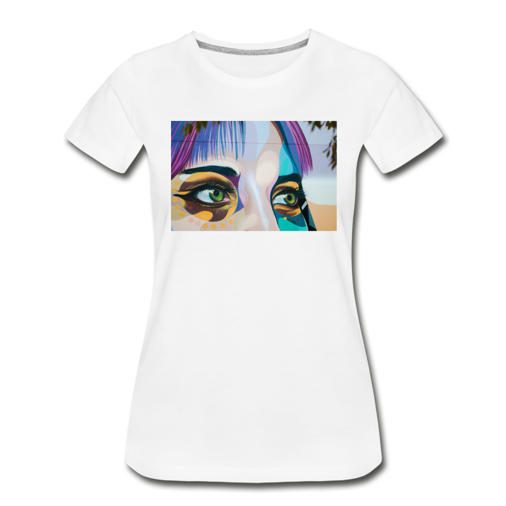 Woman's Eyes Art Women’s Premium Organic T-Shirt - white