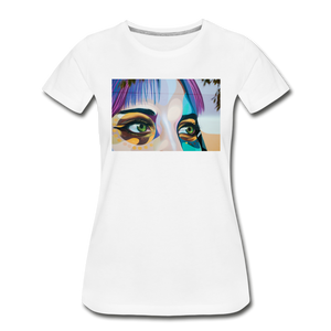 Woman's Eyes Art Women’s Premium Organic T-Shirt - white