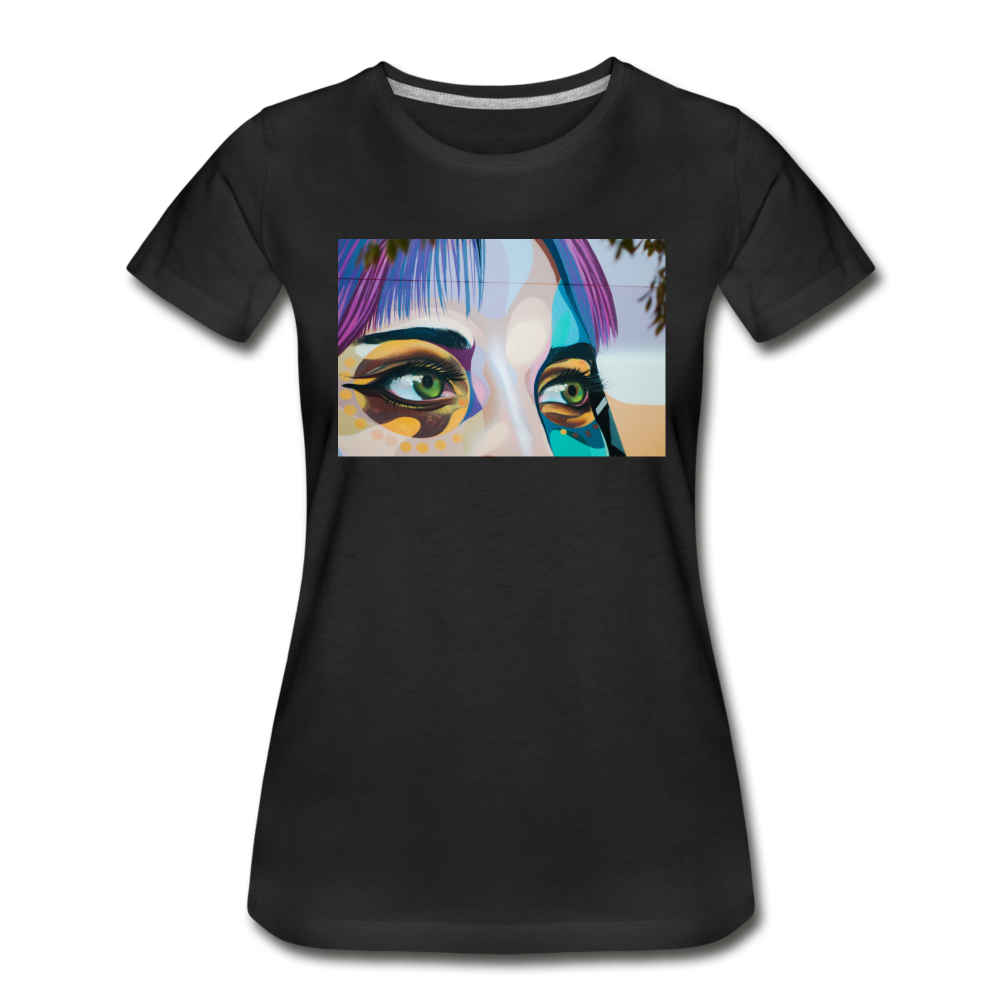 Woman's Eyes Art Women’s Premium Organic T-Shirt - black