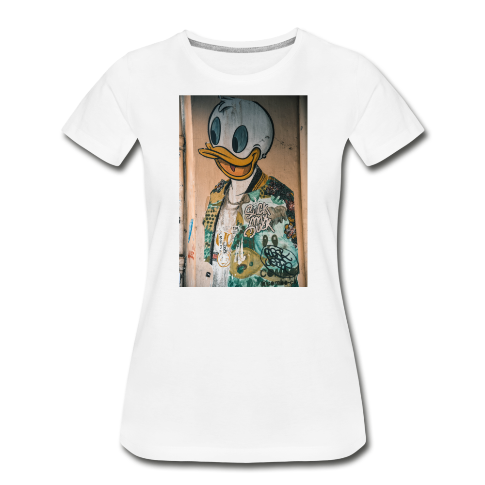 Donald Duck Wall Art Women’s Premium Organic T-Shirt - white