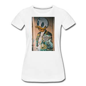 Donald Duck Wall Art Women’s Premium Organic T-Shirt - white