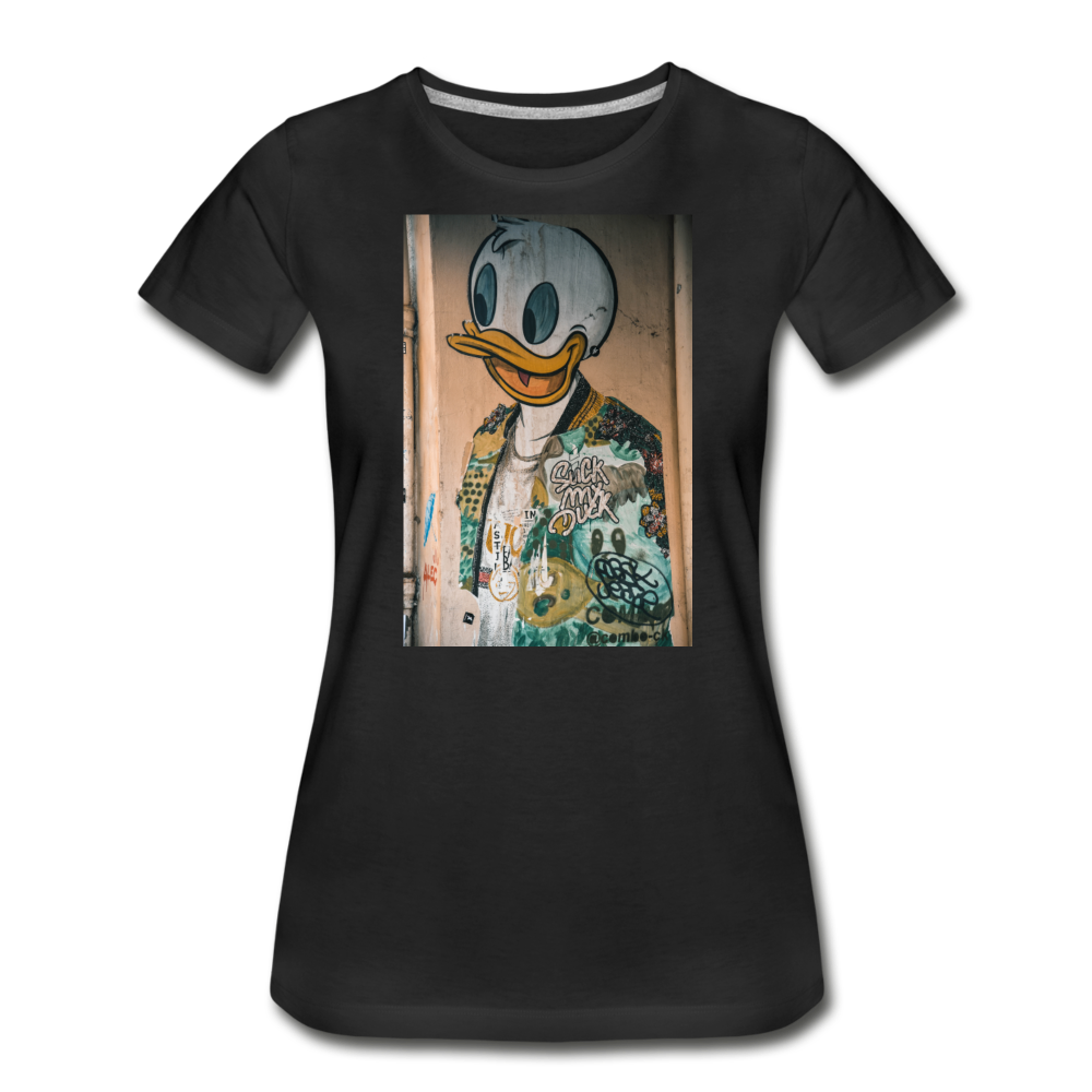 Donald Duck Wall Art Women’s Premium Organic T-Shirt - black