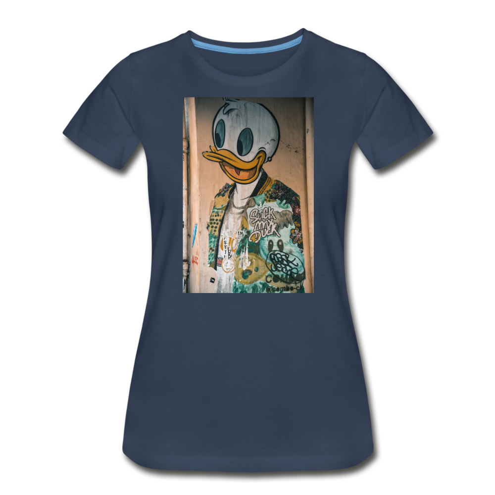 Donald Duck Wall Art Women’s Premium Organic T-Shirt - navy