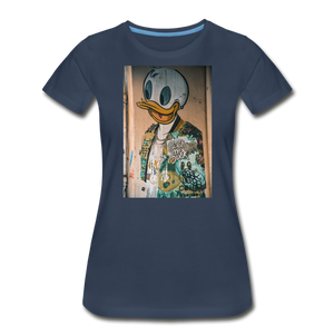 Donald Duck Wall Art Women’s Premium Organic T-Shirt - navy