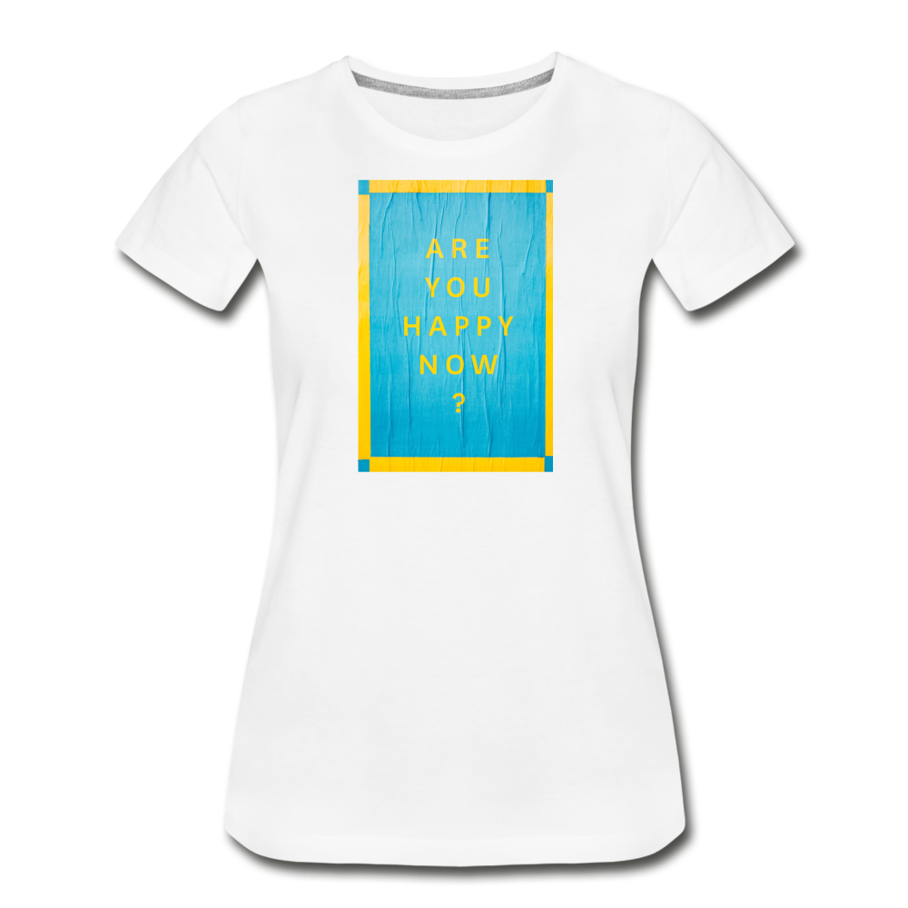 Women’s Premium Organic T-Shirt - Happy - white