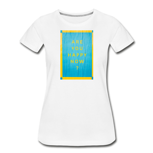 Women’s Premium Organic T-Shirt - Happy - white