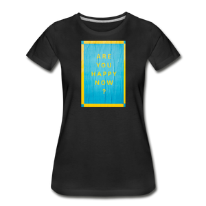 Women’s Premium Organic T-Shirt - Happy - black