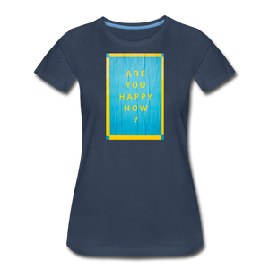 Women’s Premium Organic T-Shirt - Happy - navy