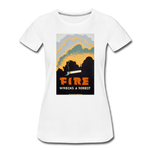 Women’s Premium Organic T-Shirt - Fire - white