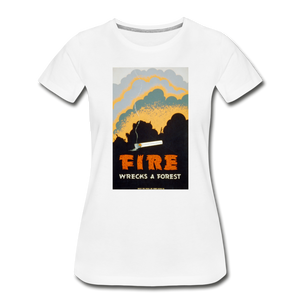 Women’s Premium Organic T-Shirt - Fire - white