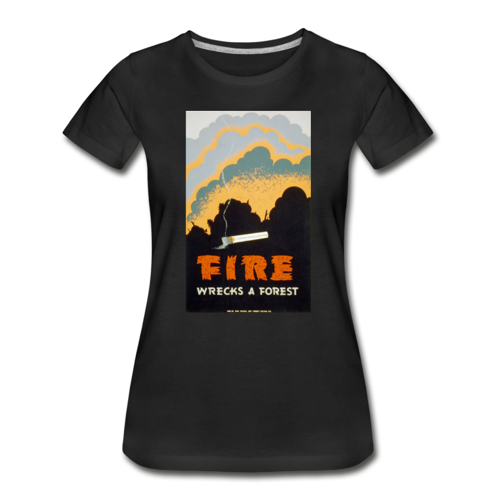 Women’s Premium Organic T-Shirt - Fire - black