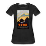 Women’s Premium Organic T-Shirt - Fire - black