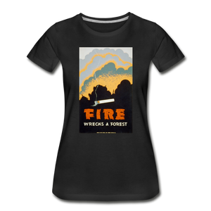 Women’s Premium Organic T-Shirt - Fire - black