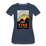 Women’s Premium Organic T-Shirt - Fire - navy