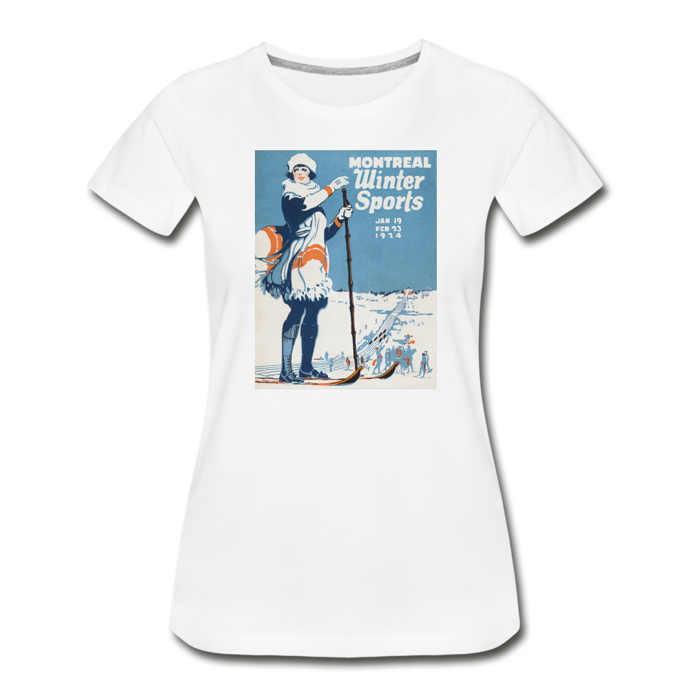 Women’s Premium Organic T-Shirt - WInter Sports - white